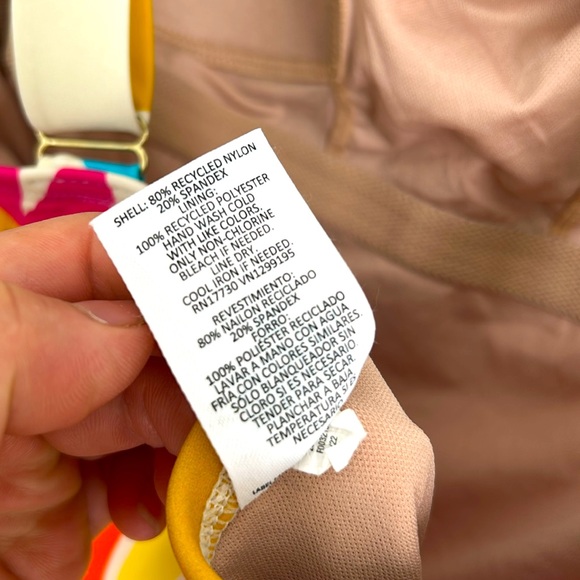 Tabitha Brown Colorful Botanical Leaf One Piece Swim Bathing Suit - Picture 8 of 11